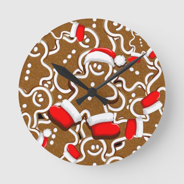 Horloge Ronde Pain d'épices homme Noël Père Noël (Recto)