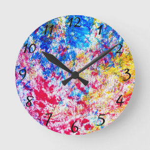 Horloge Ronde Paint Clock