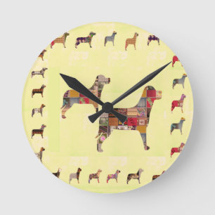 Horloge Ronde Painted DOGS Toxits Pet KIDS Festival Xmas Diwali