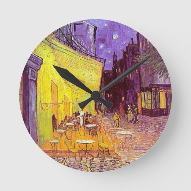 Horloge Ronde Painting Van Gogh Cafe Impressionist (Recto)