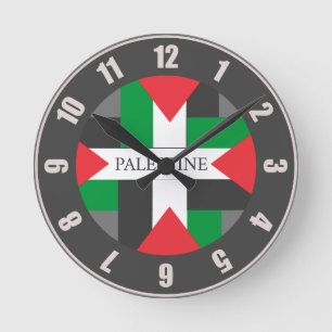 Horloge Ronde Palestine Footballeur sportif Soccer Ball ⚽