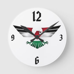 HORLOGE RONDE PALESTINE LIBRE - AILES DE LIBERTÉ