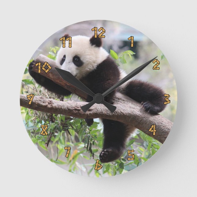 Horloge Ronde Panda Cub (Recto)