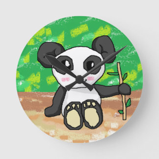 Horloge Ronde panda de dessin animé mignon