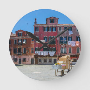 Horloge Ronde Panier avec boîtes à Venise