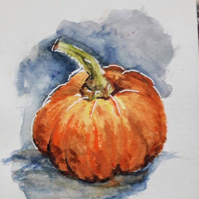 Horloge Ronde Panier avec trois citrouilles (Créateur téléchargé)