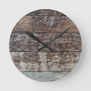 Horloge Ronde Panneau de bois   Rustique
