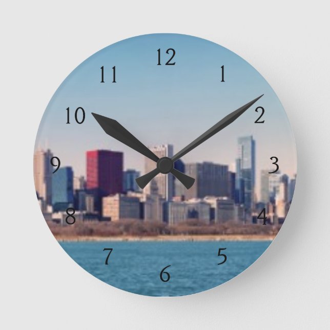 Horloge Ronde Panorama de l'horizon de Chicago (Recto)