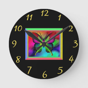 Horloge Ronde Papillon