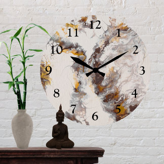 Horloge Ronde Papillon - acryl abstrait