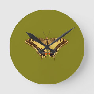 Horloge Ronde Papillon dansant
