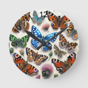 Horloge Ronde Papillons 2