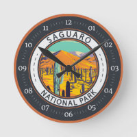 Parc National Du Saguaro Cactus Dans L'Insigne Du