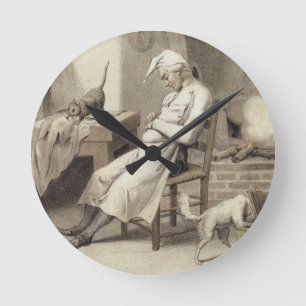 Horloge Ronde Paresse dans la cuisine, d'une série de depi