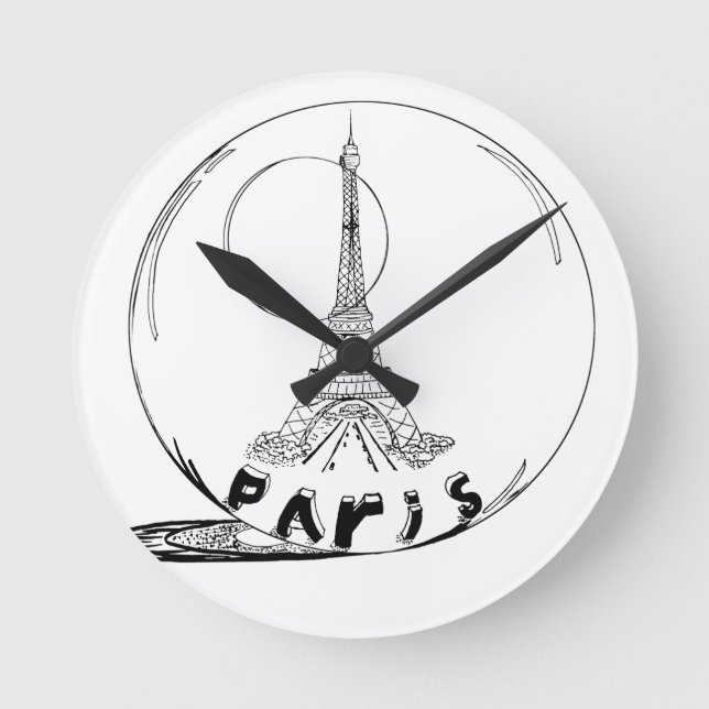 Horloge Ronde paris dans une boule de verre (Recto)