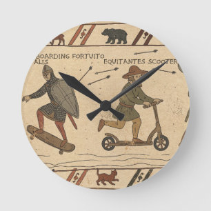 Horloge Ronde Parodie de la Tapisserie de Bayeux