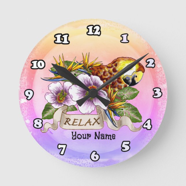 Horloge Ronde Parrot relax (Recto)