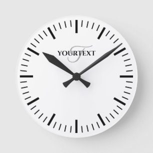 Horloge Ronde Pas d'horloge murale numérique avec le nom person
