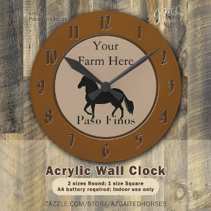 Horloge Ronde Paso Finos - personnalisez-le