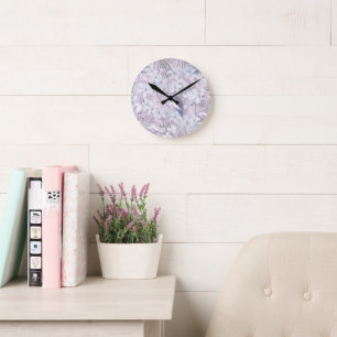 Horloge Ronde Pastel Flamant rose Jungle Love 4 #art #tropical