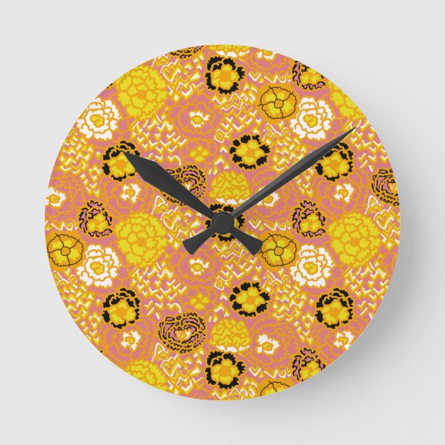 Horloge Ronde Pastèque Citron Or (Recto)