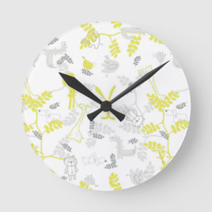 Horloge Ronde pattern displaying baby animals 2