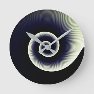 Horloge Ronde Patters bleus et bleus verts