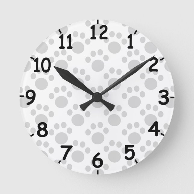Horloge Ronde Patters de Gray Puppy (Recto)