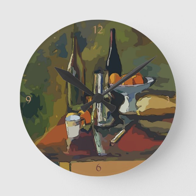 Horloge Ronde Pays viticole français, (Recto)