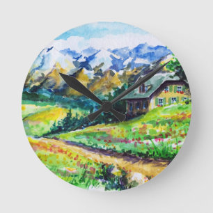 Horloge Ronde Paysage