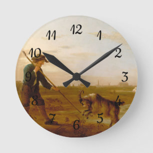 Horloge Ronde Paysage avec bétail Aelbert Cuyp