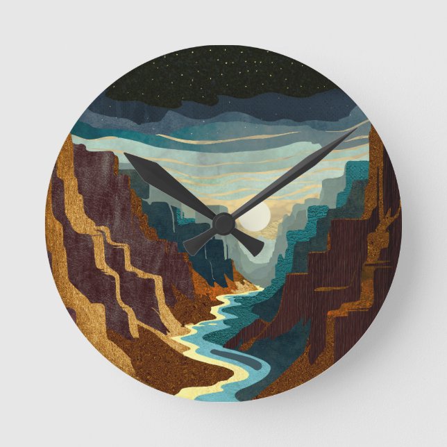 Horloge Ronde Paysage du Canyon Sunset (Recto)