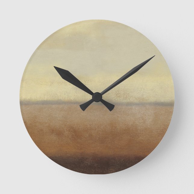 Horloge Ronde Paysage du désert solitaire par Norman Wyatt (Recto)