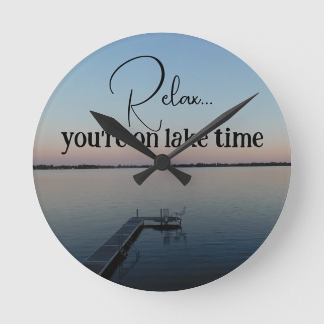 Horloge Ronde Paysage du lac Time (Recto)