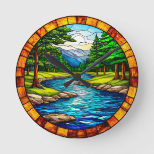 Horloge Ronde Paysage fluvial et forestier pittoresque