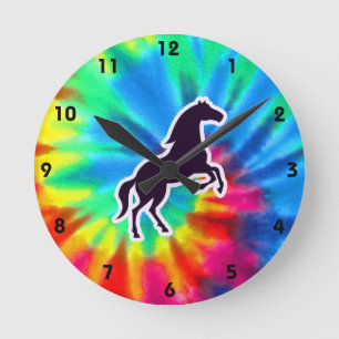 Horloge Ronde Peace, Love, Horses