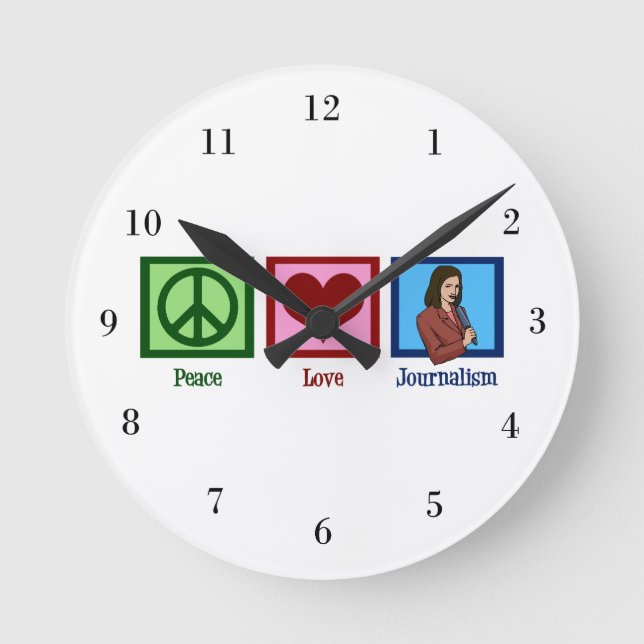 Horloge Ronde Peace Love Journalism (Recto)