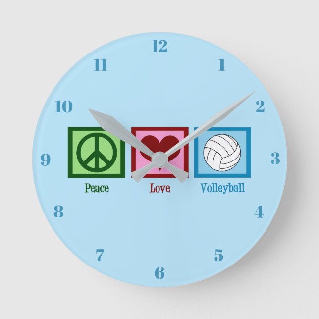 Horloge Ronde Peace Love Volley (Recto)