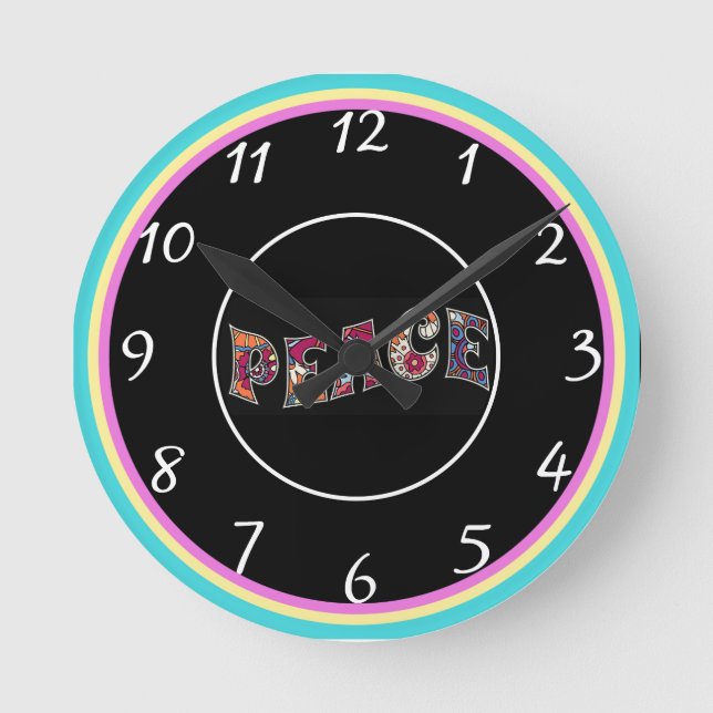 Horloge Ronde Peace Wall Clock (Recto)