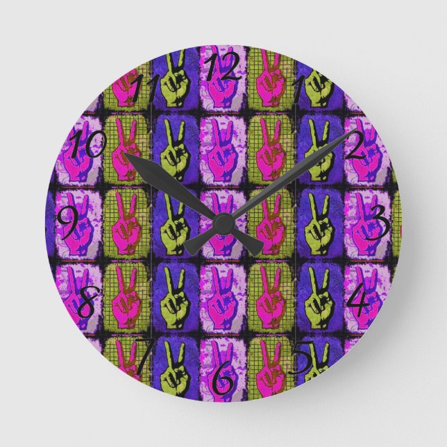 Horloge Ronde Peace Wall Clock (Recto)