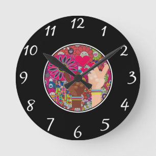 Horloge Ronde Peace Wall Clock