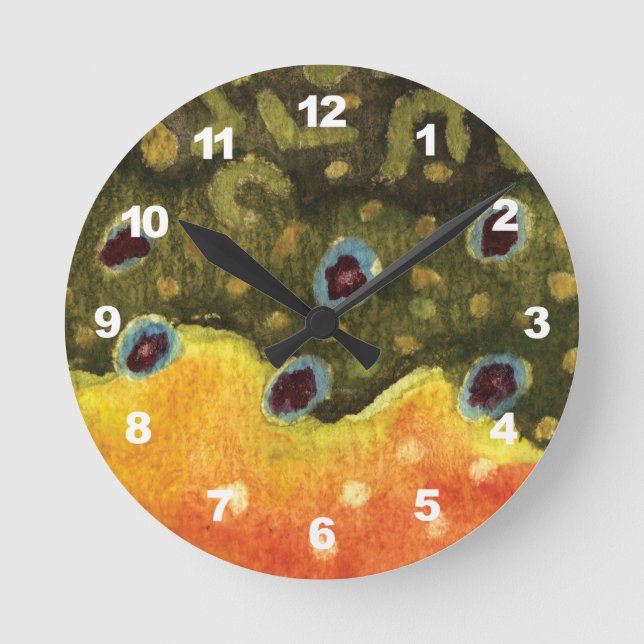 Horloge Ronde Pêche à la truite (Recto)