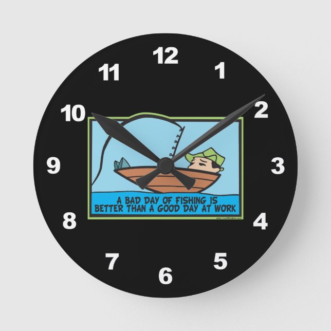 Horloge Ronde Pêche amusante (Recto)