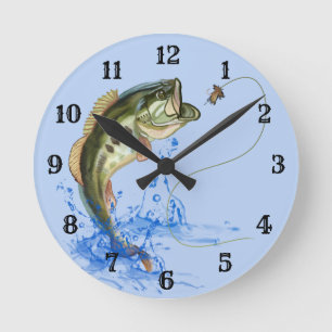 Horloge Ronde Pêche au bol de bar