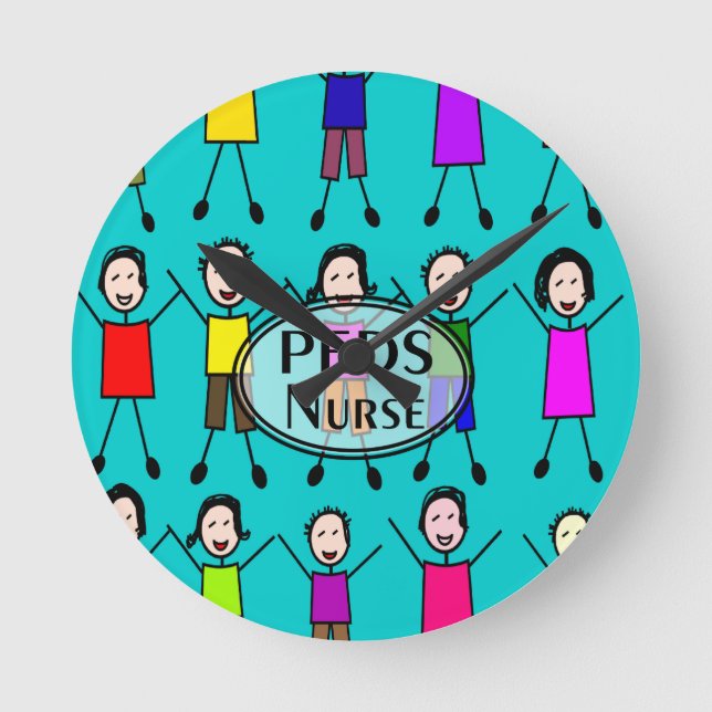 Horloge Ronde Pediatrics Nurse Stick Kids (Recto)
