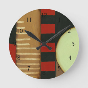 Horloge Ronde Peinture à panneaux de style loft contemporain