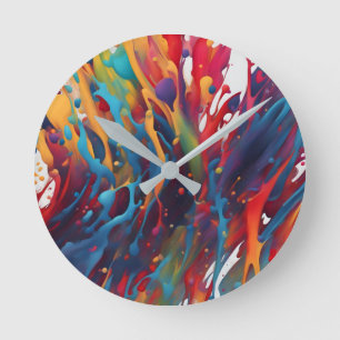 Horloge Ronde peinture Abstraite