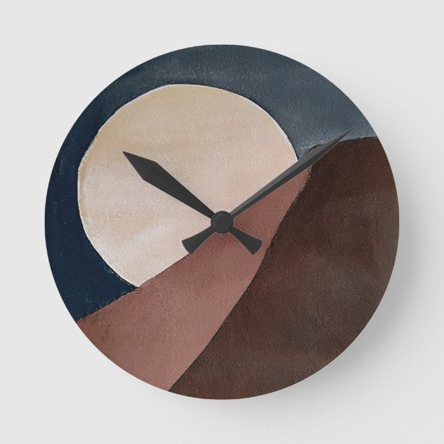 Horloge Ronde Peinture artistique abstraite d'aquarelle (Recto)