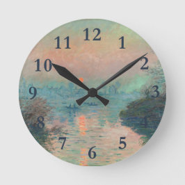 Horloge Ronde Peinture impressionniste de Monet Sunset