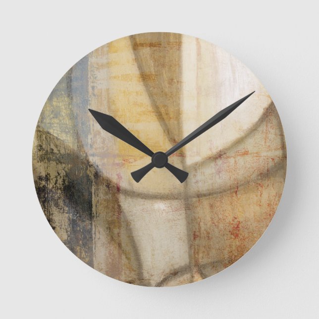 Horloge Ronde Peinture texturée rugueuse sur la Terre (Recto)